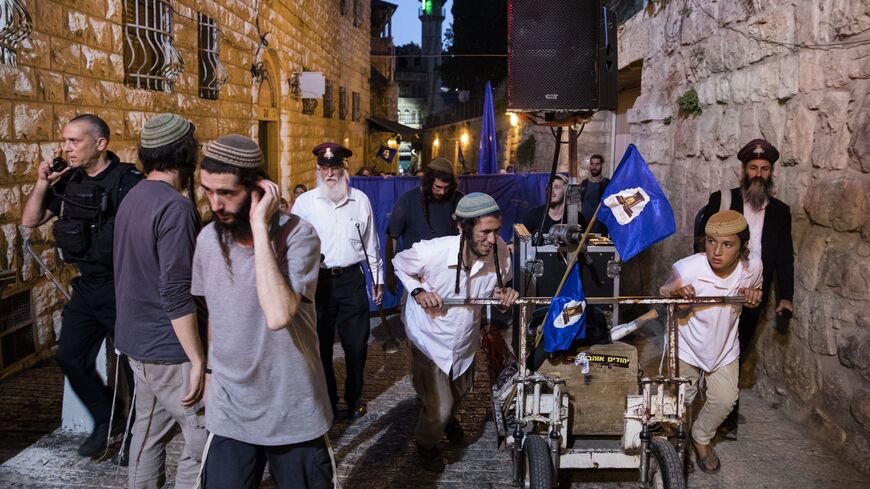 Jewish prayer walk Muslim Quarter Jerusalem
