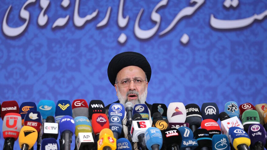 Iran's President-elect Ebrahim Raisi speaks during his first press conference in the Islamic republic's capital Tehran, on June 21, 2021. 