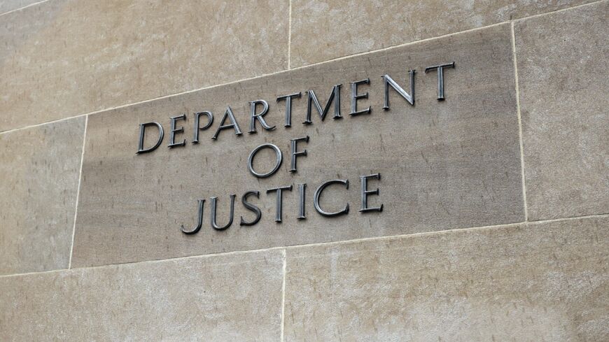 The US Department of Justice is seen on June 11, 2021, in Washington, DC. 
