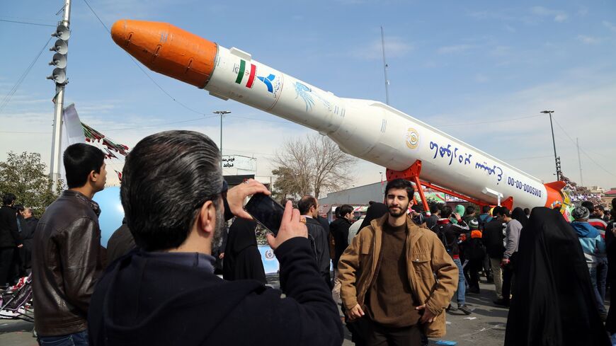 Simorgh satellite rocket at Tehran parade