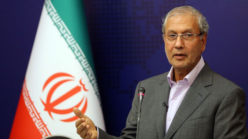 Iranian government spokesman Ali Rabiei speaks during a news conference in the capital Tehran on July 22, 2019. 