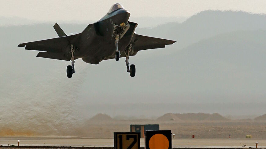 An Israeli F35I fighter jet takes part in the "Blue Flag" multinational air defence exercise at the Ovda air force base, north of the Israeli city of Eilat, on Nov. 11, 2019. 