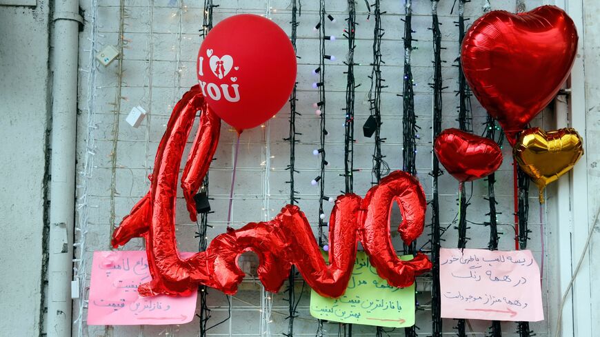 Valentine's Day display in Tehran
