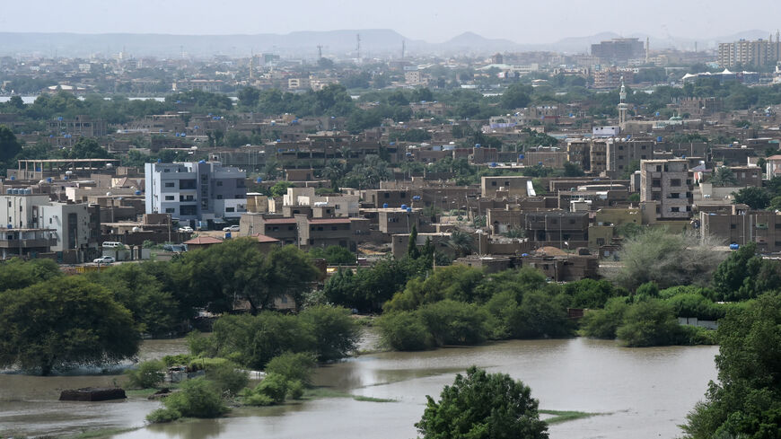 This picture shows a general view of flooded parts of the outskirts of Khartoum, Sudan, taken Sept. 14, 2020.