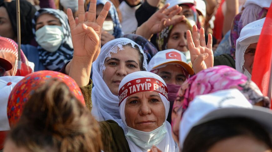 Erdogan supporters in Diyarbakir province 