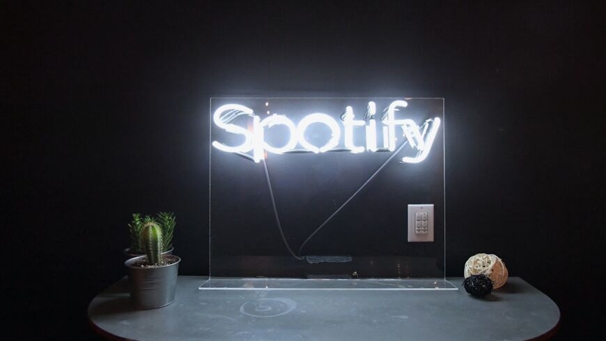 Spotify logo, Dec. 11, 2017.
