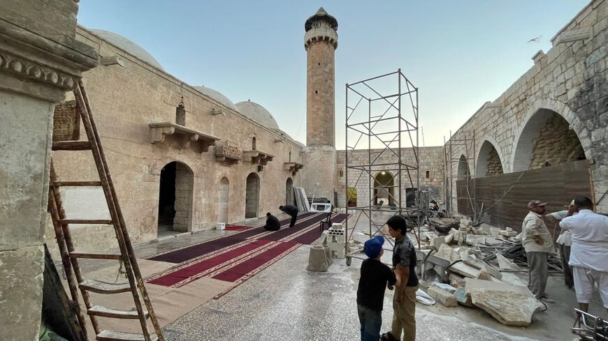 Restoration work at Great Mosque in Idlib 
