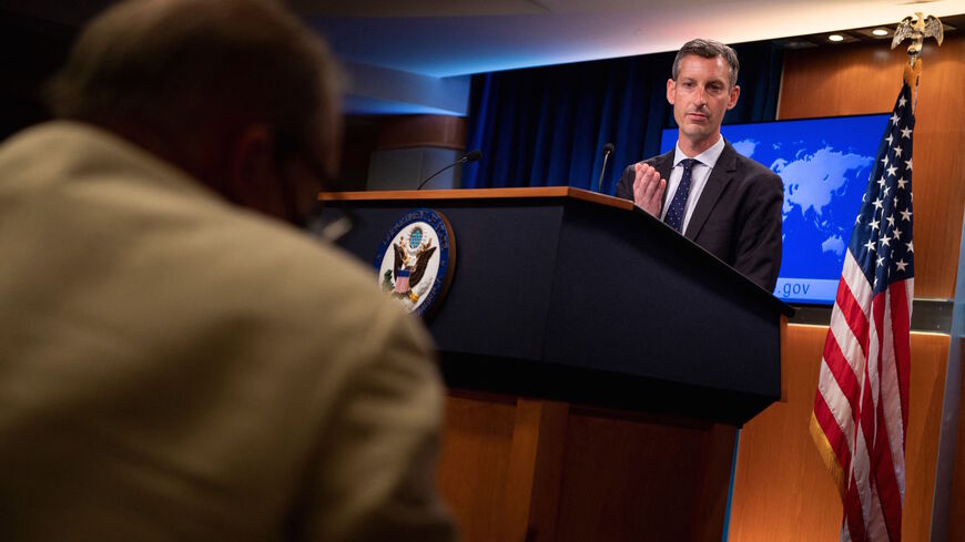 State Department spokesperson Ned Price speaks during a briefing at the State Department August 2, 2021, in Washington, DC. 