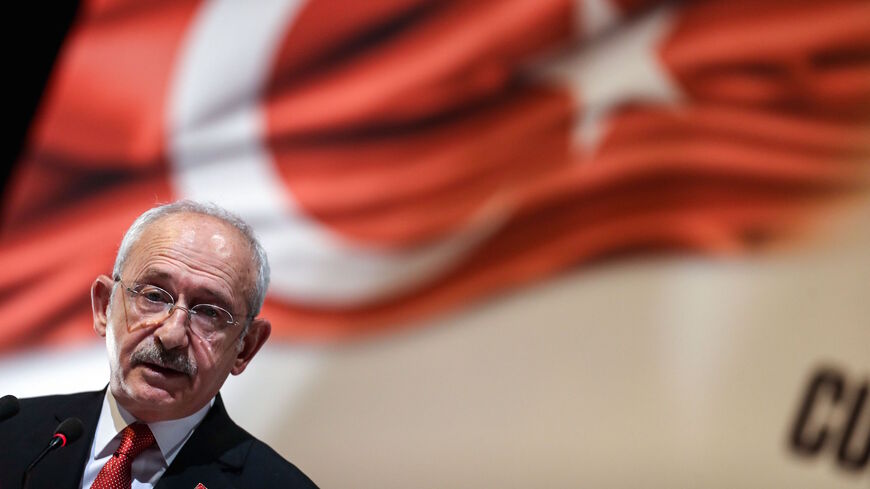 Main opposition Republican People's Party (CHP) leader Kemal Kilicdaroglu makes a press statement at his party's headquarters in Ankara, on Sept. 16, 2020. 