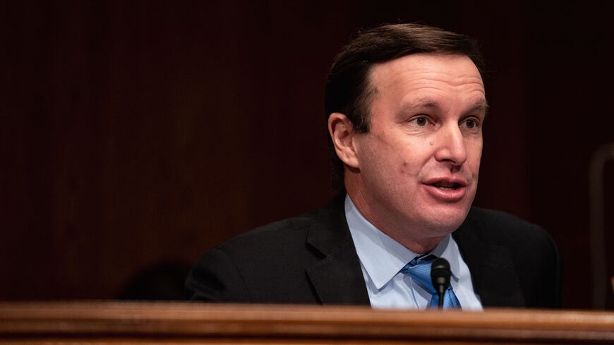 Senator Chris Murphy, D-CT, speaks during a hearing with the Senate Health, Education, Labor, and Pensions committee to examine the nomination of Miguel A. Cardona,to be Secretary of Education on Capitol Hill in Washington,DC on Feb. 3, 2021.