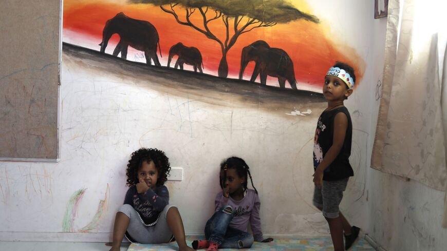Eritrean children play at an Israeli school. 