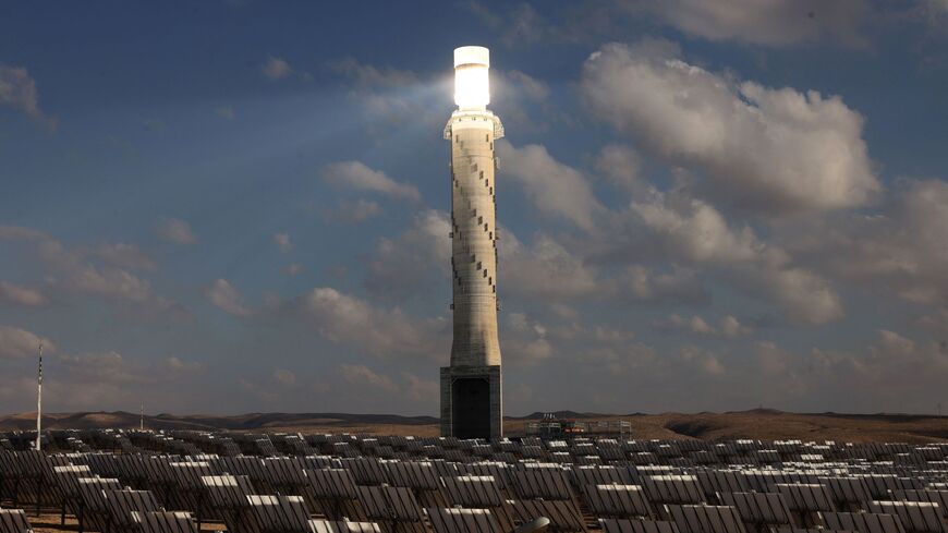 The solar tower of Israel's Ashalim power station