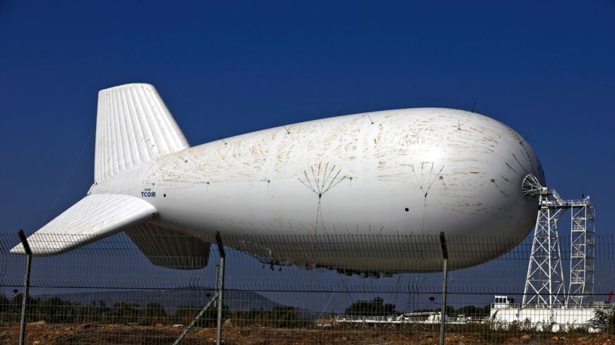 This picture shows a High Availability Aerostat System (HAAS) in northern Israel, on Nov. 4, 2021.