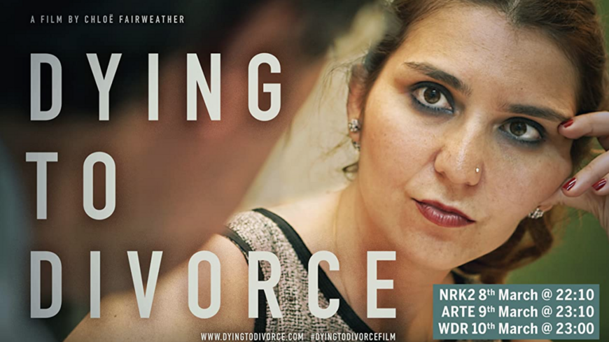 A promotional image for the film "Dying to Divorce."