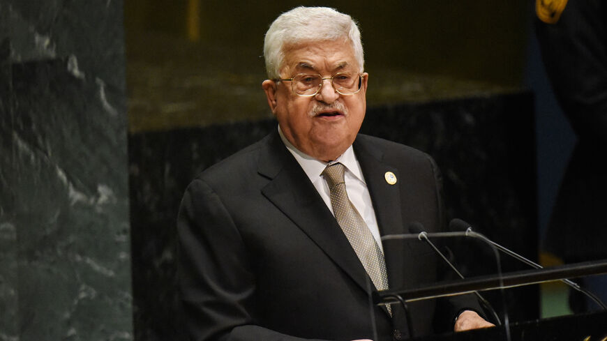 Palestinian President Mahmoud Abbas speaks during the 74th United Nations General Assembly at the United Nations on September 26, 2019 in New York City. 
