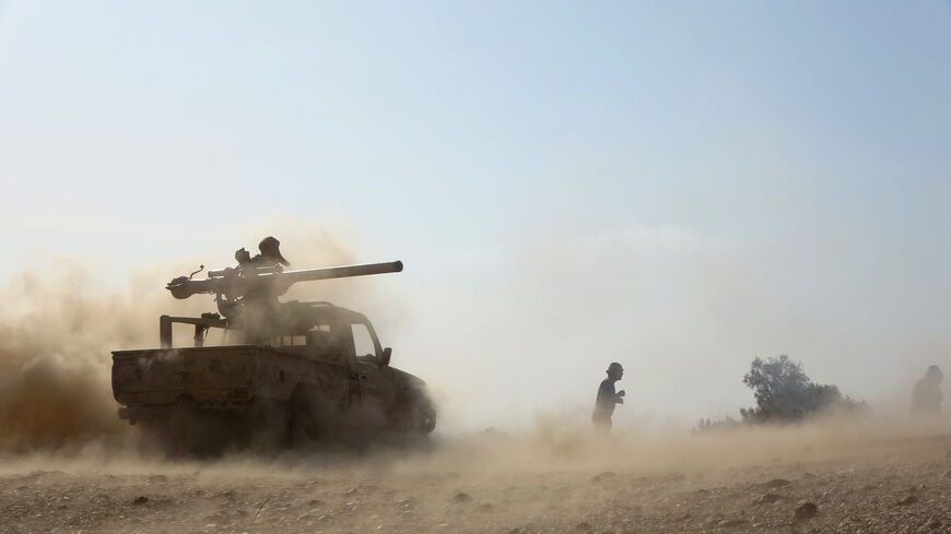 Saudi-backed government troops repel a Huthi rebel offensive on oil-rich Marib, some 120 kilometres (75 miles) east of Yemen's rebel-held capital Sanaa, on Feb. 14, 2021.
