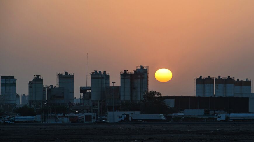 A picture shows a partial view of the Msaffah industrial district in the Emirati capital, Abu Dhabi, on Jan. 17, 2022. 