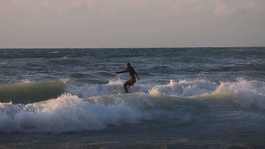 Surfing in Gaza