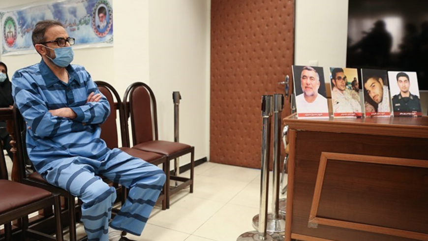 Habib Chaab appears in court in Tehran, Jan. 18, 2022.