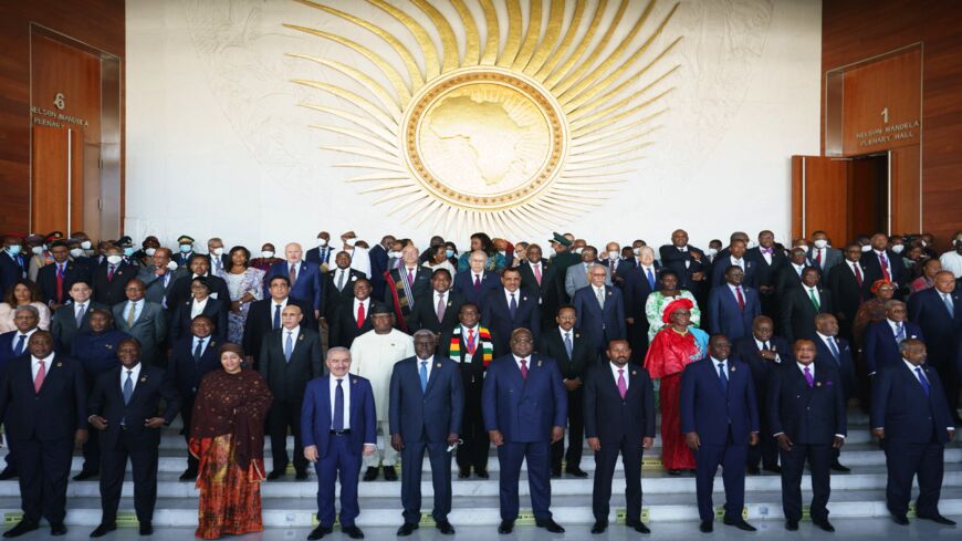State heads pose during the 35th Session of the African Union Summit in Addis Ababa, Ethiopia, on Feb. 5, 2022.