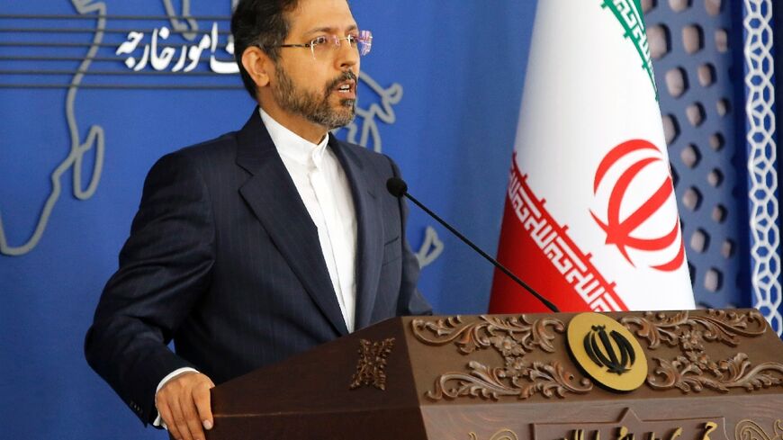 Iran's foreign ministry spokesman Saeed Khatibzadeh speaks to media during a press conference in Tehran on November 15, 2021
