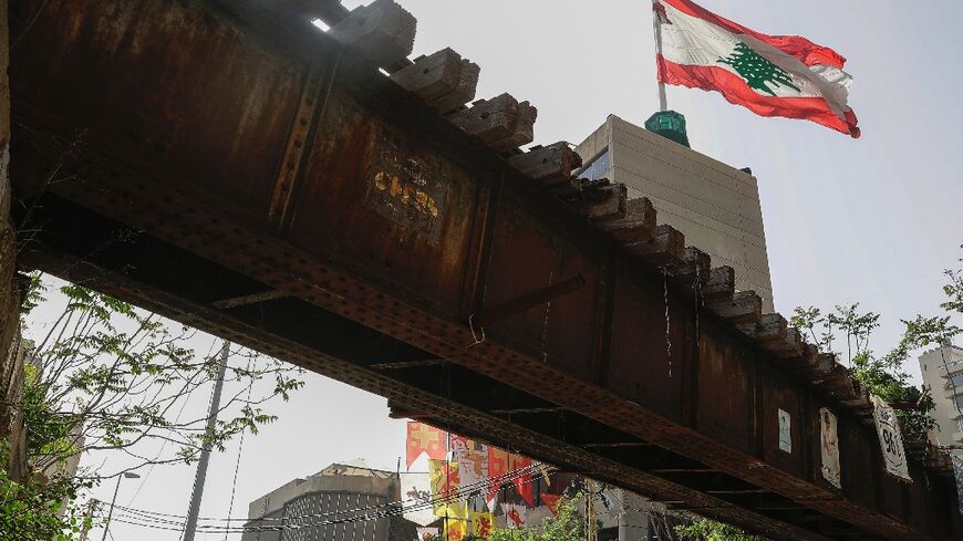 A picture taken on May 1, 2019 shows a section of the disused railway in the Lebanese capital Beirut