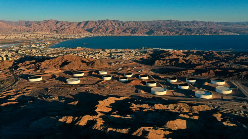 Oil storage containers of the Eilat Ashkelon Pipeline Company (EAPC).