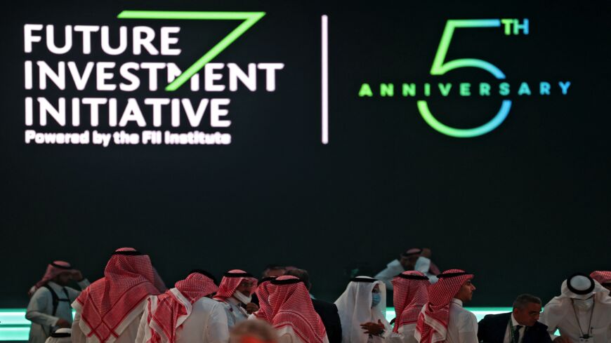 Guests attend the opening ceremony of the annual Future Investment Initiative conference.