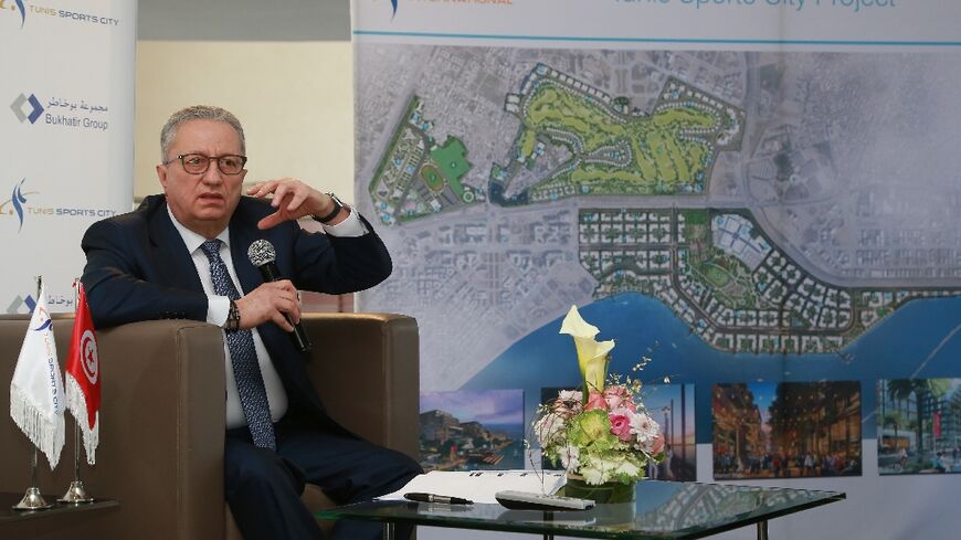 The head of the UAE's Bukhatir Group in Tunisia Afif Bejaoui announces the relaunch of a $5 billion real-estate project in the North African country