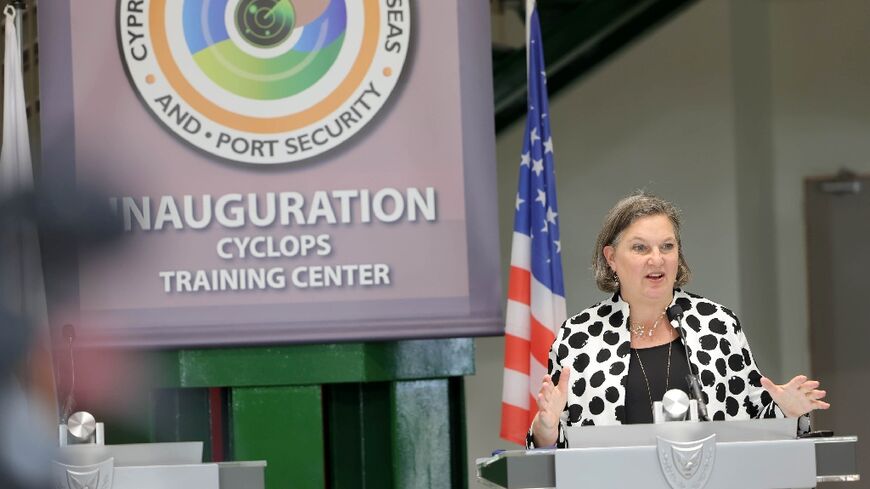 Senior State Department official Victoria Nuland attended the ceremony at the high-tech training facility that cements Cyprus's burgeoning relations with the United States