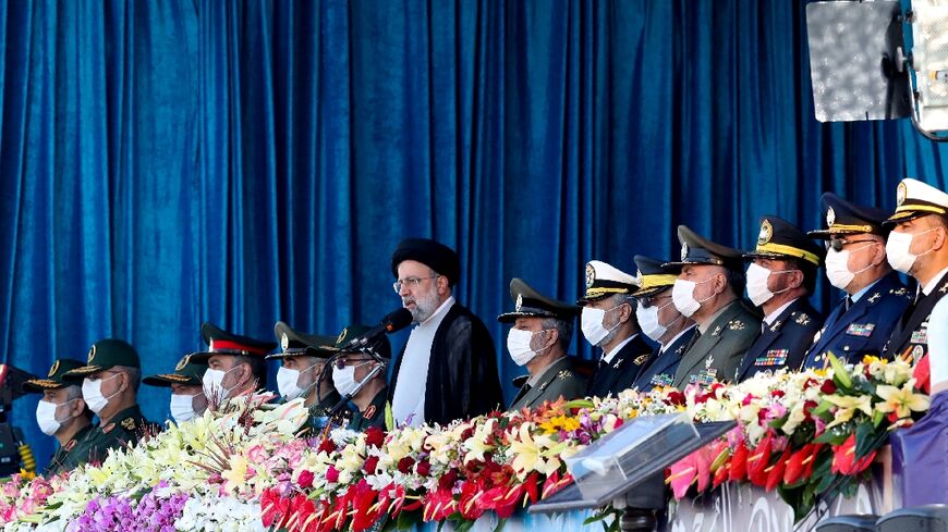 Iran's President Ebrahim Raisi warned Israel against any hostile action during a military parade to mark National Army Day in Tehran