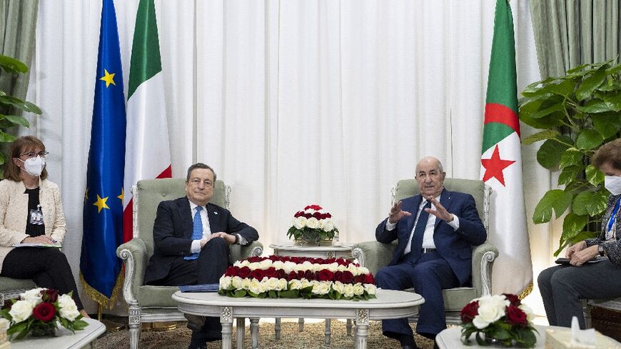 The Italian premier arrived in Algeria on Monday, where he met the Algerian president and struck a gas deal, amid stepped up efforts to reduce Rome's heavy reliance on Russian imports