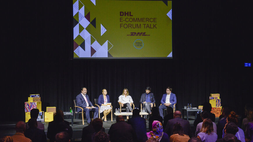 Guests attend the DHL E-Commerce forum during the Mercedes-Benz Istanbul Fashion Week at Zorlu Performance Hall on Sept.14, 2018, in Istanbul, Turkey.