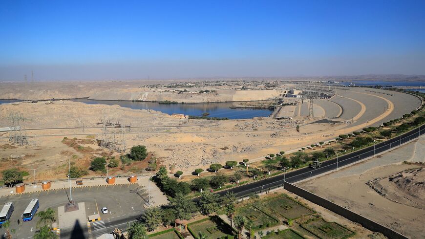 A picture taken on January 3, 2021, shows a general view of Egypt's High Dam in Aswan.