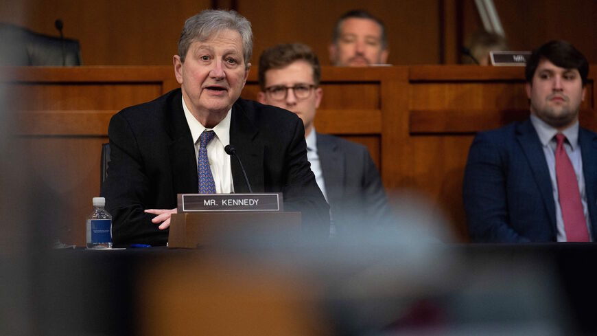 US Senator John Kennedy, R-LA, speaks during a full committee markup to vote, on the nomination of Ketanji Brown Jackson to be an associate justice of the Supreme Court of the United States, on Capitol Hill in Washington, DC, on April 4, 2022.