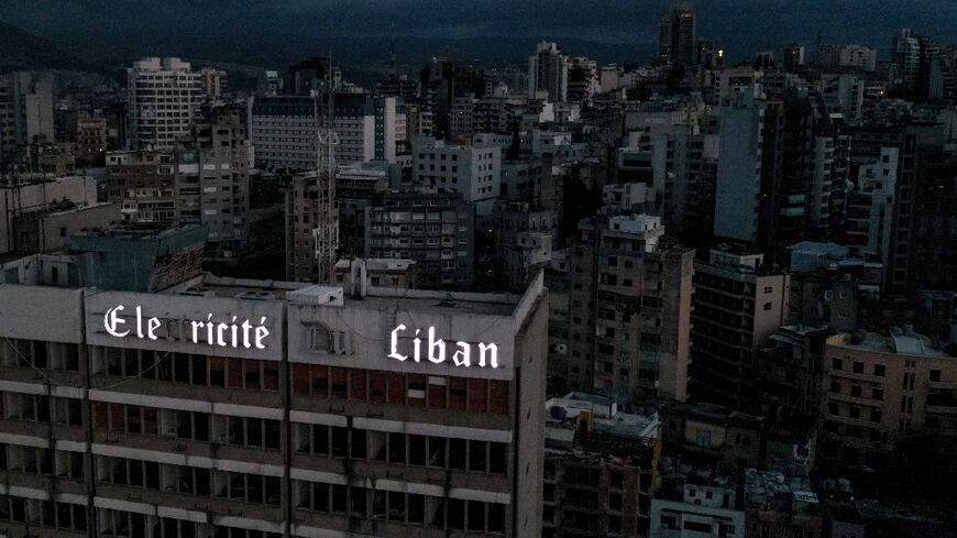Lebanon's Electricity Company (EDL) offices, pictured here on April 3, 2021, during power outage in the capital Beirut