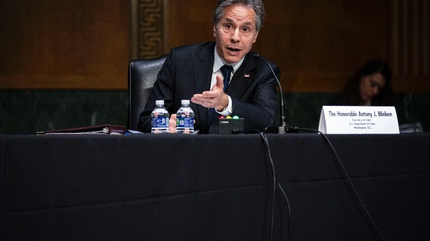 US Secretary of State Antony Blinken testifies before a Senate Foreign Relations Committee 