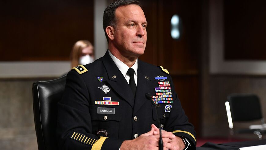 US Army Lt. Gen. Michael Kurilla arrives to testify before the Senate Armed Services Committee.