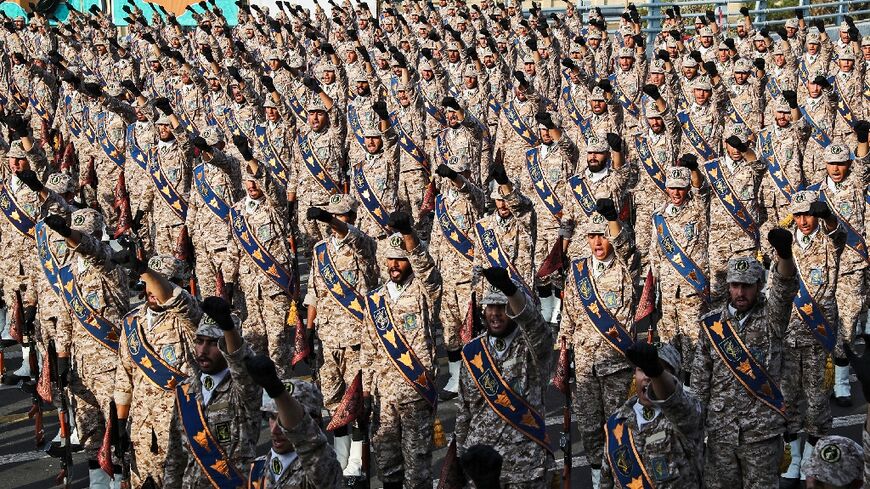Iran's Islamic Revolutionary Guard Corps (IRGC), like these members shown in a handout picture provided by the Iranian presidency on September 22, 2019, seized two Greek oil tankers in the Gulf