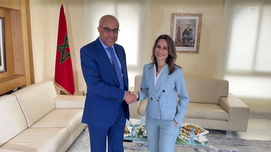 Moroccan Higher Education, Scientific Research and Innovation Minister Abdellatif Miraoui and Israeli Science and Technology Minister Orit Farkash-Hacohen.