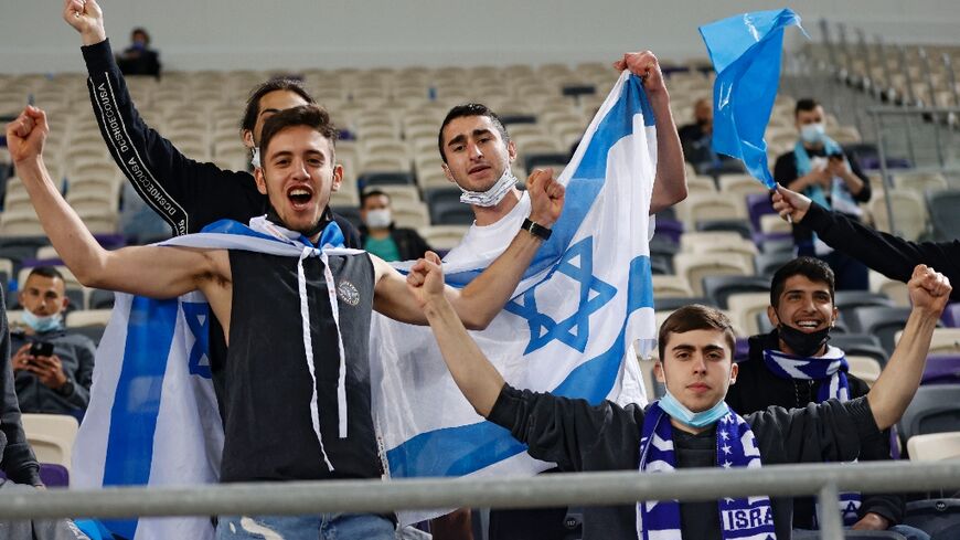 Israeli fans ahead of a World Cup qualifier against Denmark in Tel Aviv earlier this year.