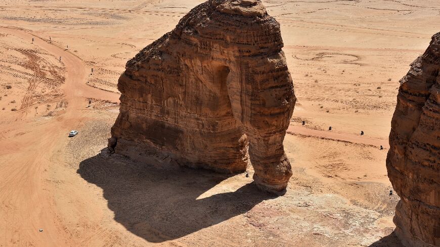 'Elephant rock' in the Ula desert near the northwestern Saudi Arabian town of al-Ula