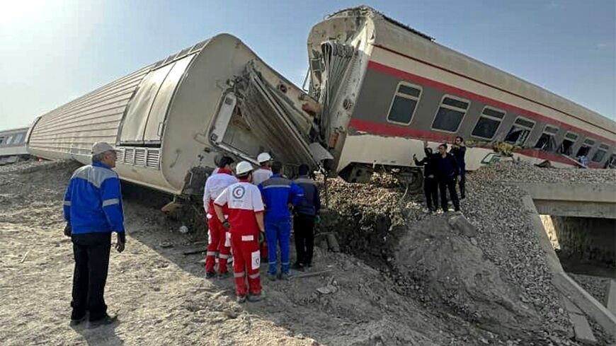 The train was travelling between the Iranian cities of Mashhad and Yazd with 348 passengers on board when it careered off the tracks