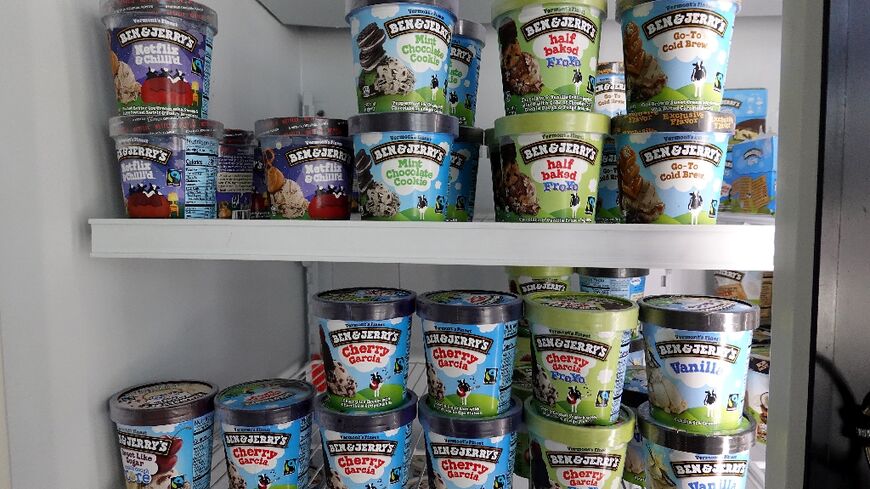 Ice cream for sale in a Ben & Jerry's store