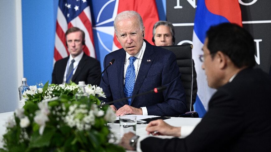 US President Joe Biden, seen at a NATO summit in Madrid, has heard a public appeal from an Iranian-American to hep free him from prison