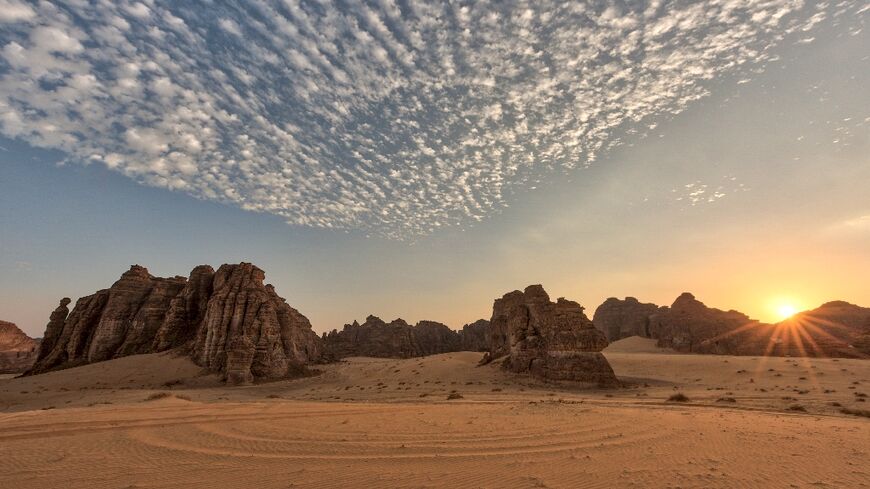 The intended site of Wadi AlFann, or "Valley of the Arts", an art project in the desert of the northwestern Saudi town of al-Ula