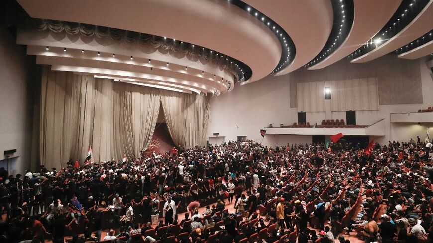 It is the second time in days that Sadr supporters have forced their way into Iraq's legislative chamber