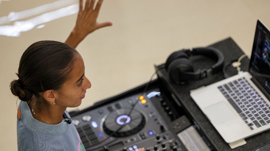 Saudi DJ Leen Naif plays at a university event in the Red Sea city of Jeddah