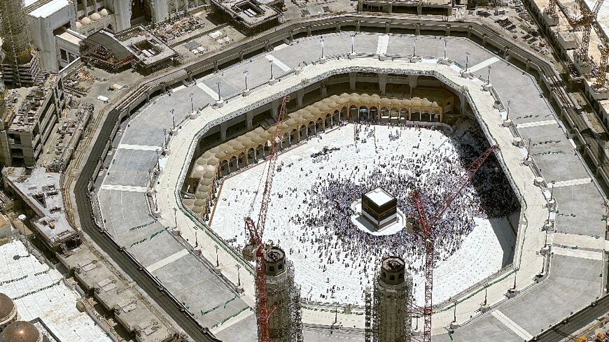 Islam's holiest site: the Kaaba (C) at the Grand Mosque in Saudi Arabia's city of Mecca