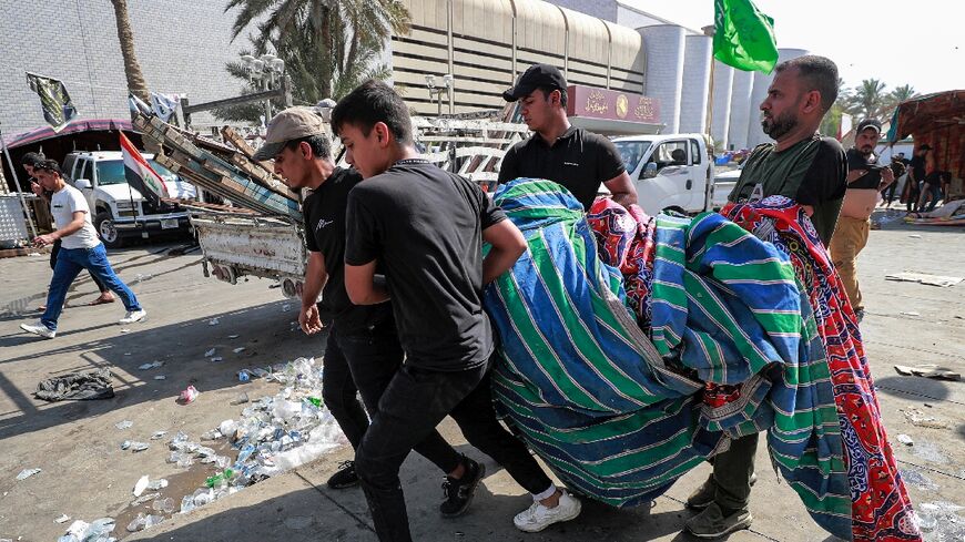 Members of the Sadrist faction began withdrawing from Baghdad's Green Zone on August 30 after their leader demanded fighting end between rival Shiite forces and the army that left 30 dead and hundreds wounded